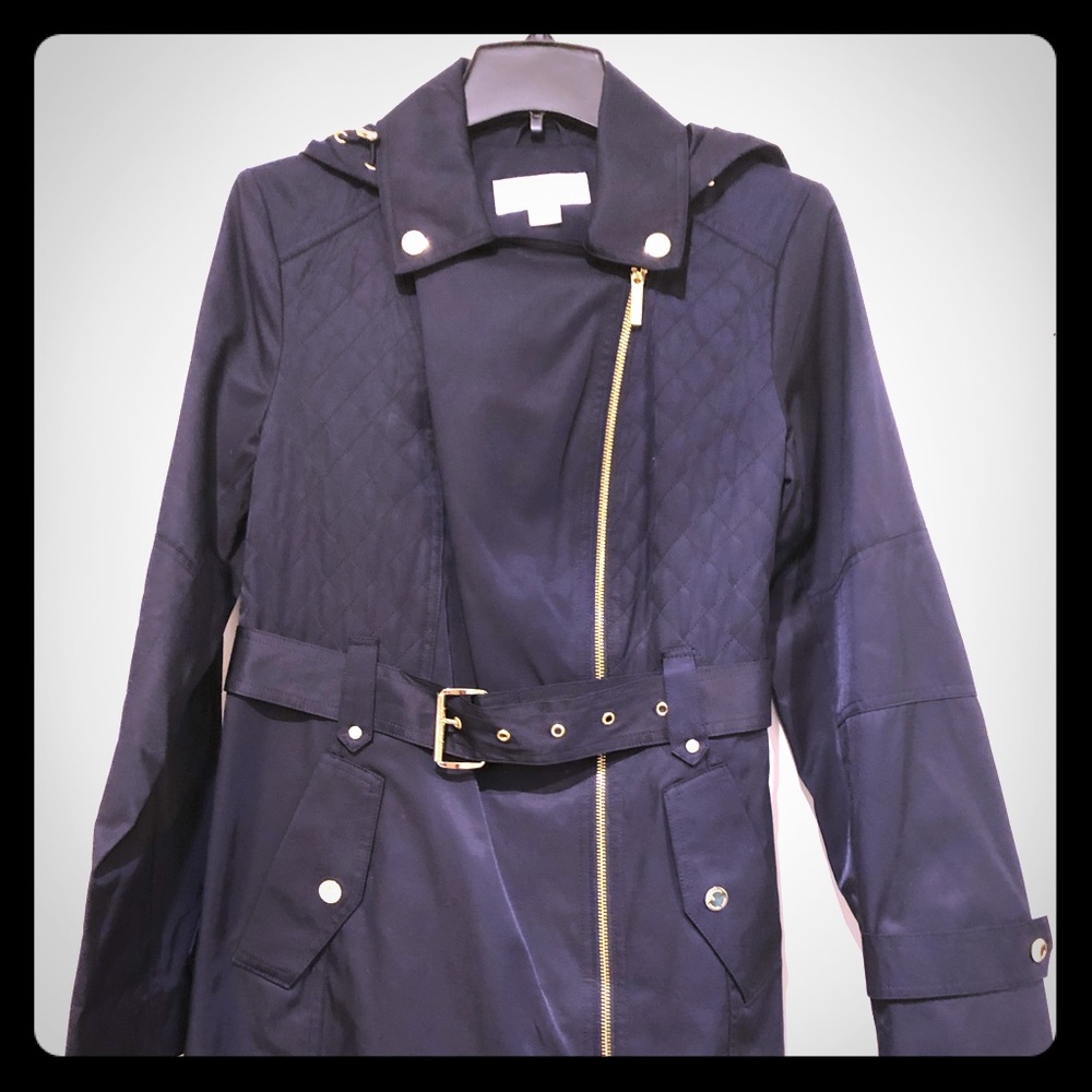 Michael Kors Navy Rain-trench, Medium